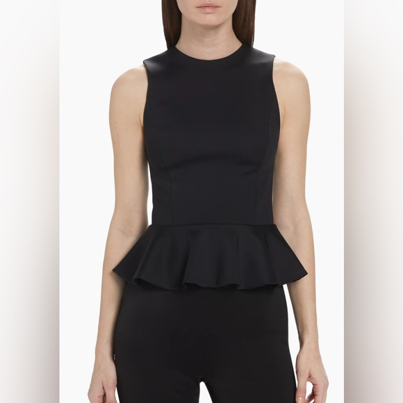 Alice + Olivia - Poppy Peplum Scuba Top size XS NWT - Picture 1 of 7